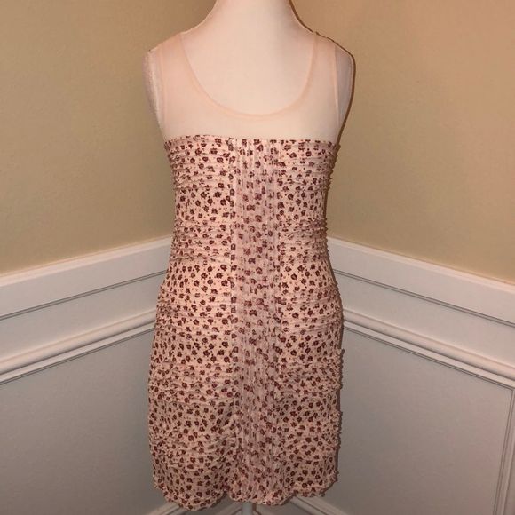 Free People Floral Mini Sheath Dress Size Medium - Picture 1 of 4